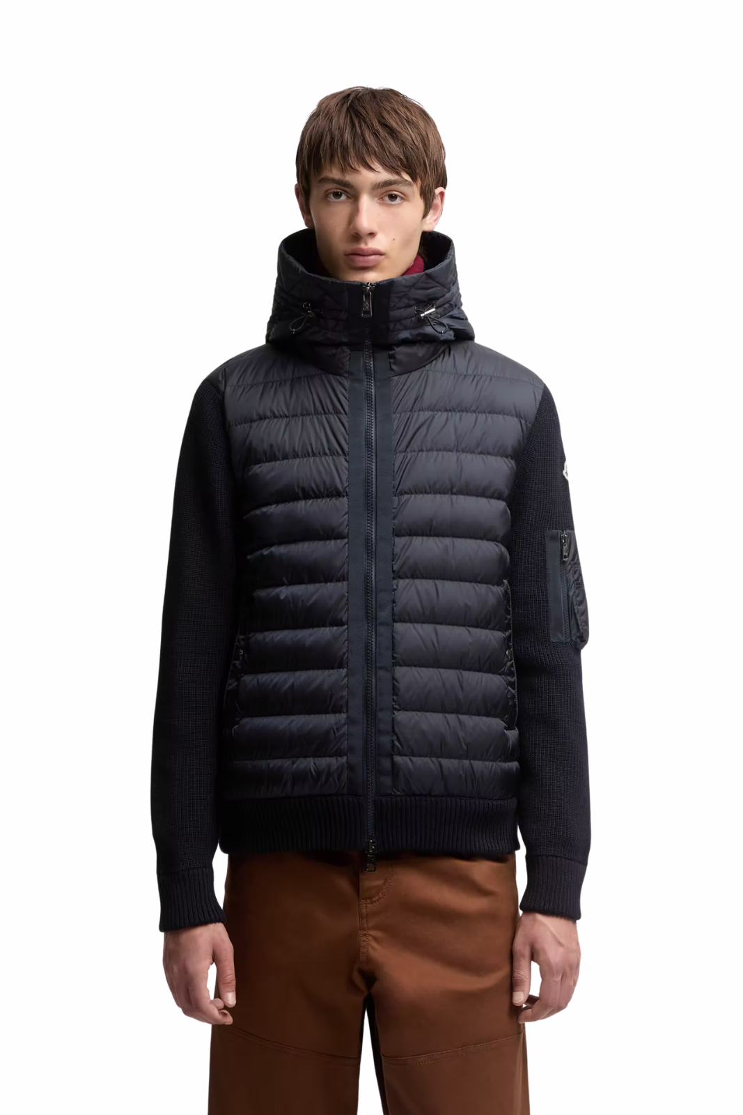 Moncler Padded Zip-Up Man Cardigan Navy
