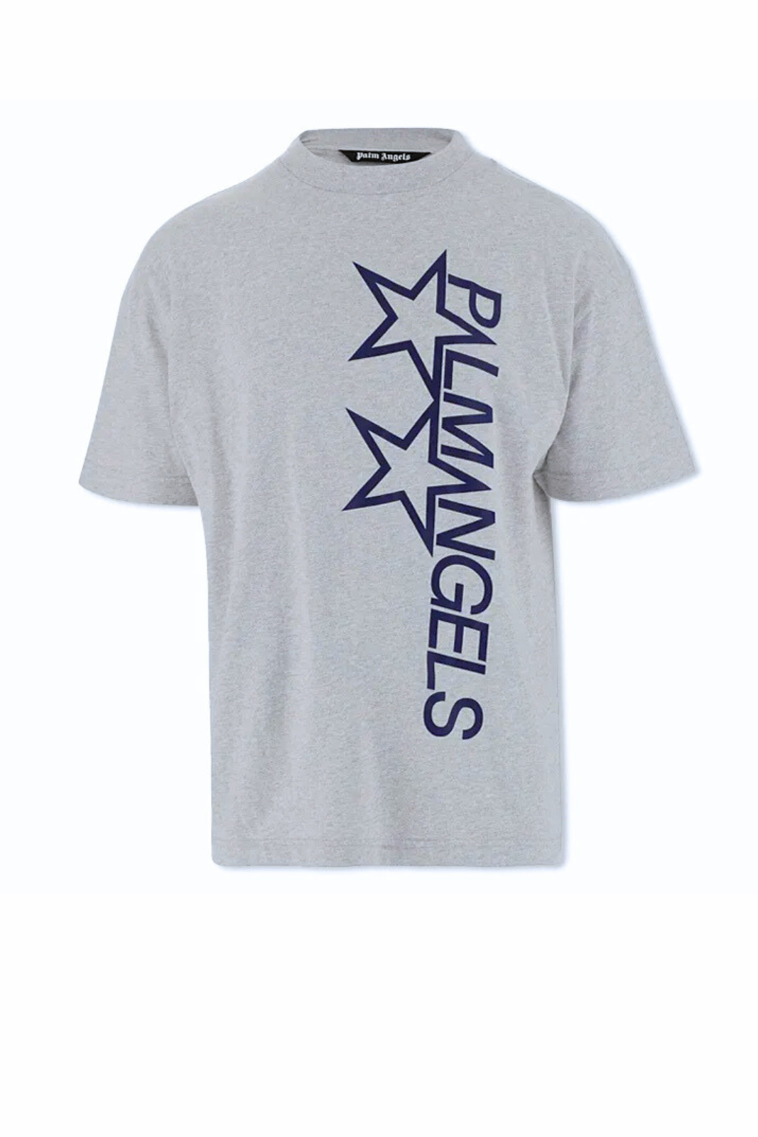 Palm Angels Grey Vertical Racing Star T-Shirt