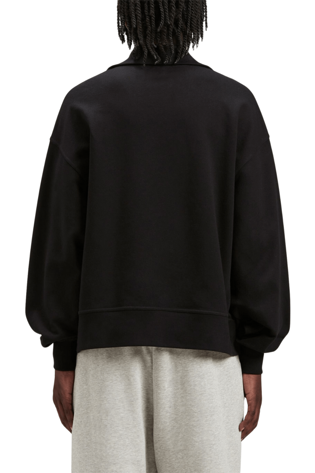 Palm Angels logo-embroidered half-zip black sweatshirt for men