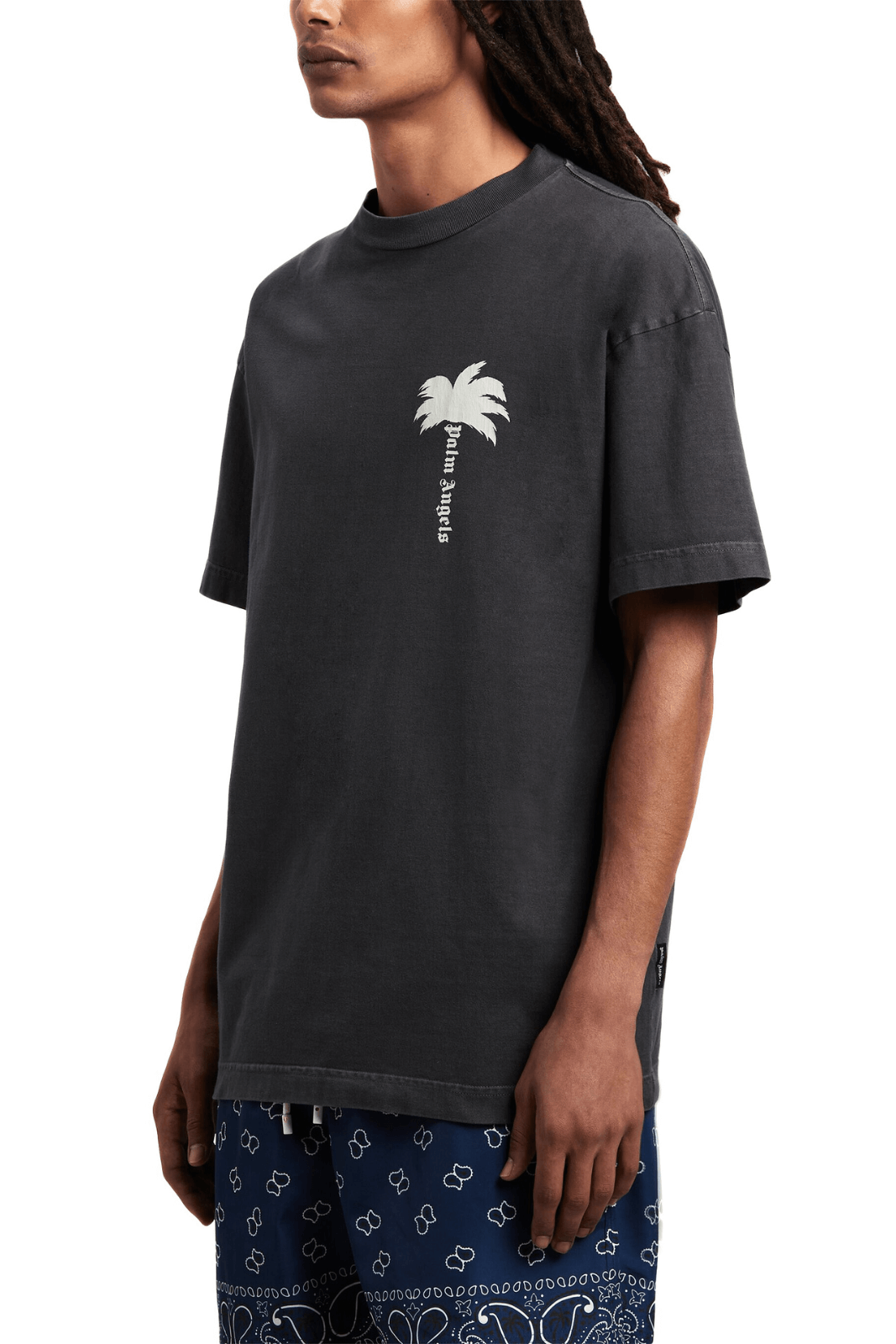 Palm Angels  Logo T-shirt in Grey