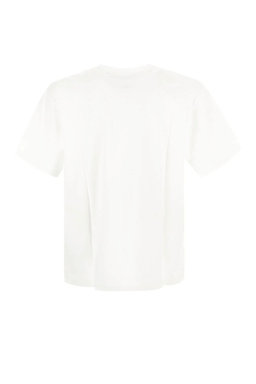 Palm Angels logo-tape cotton white T-shirt man