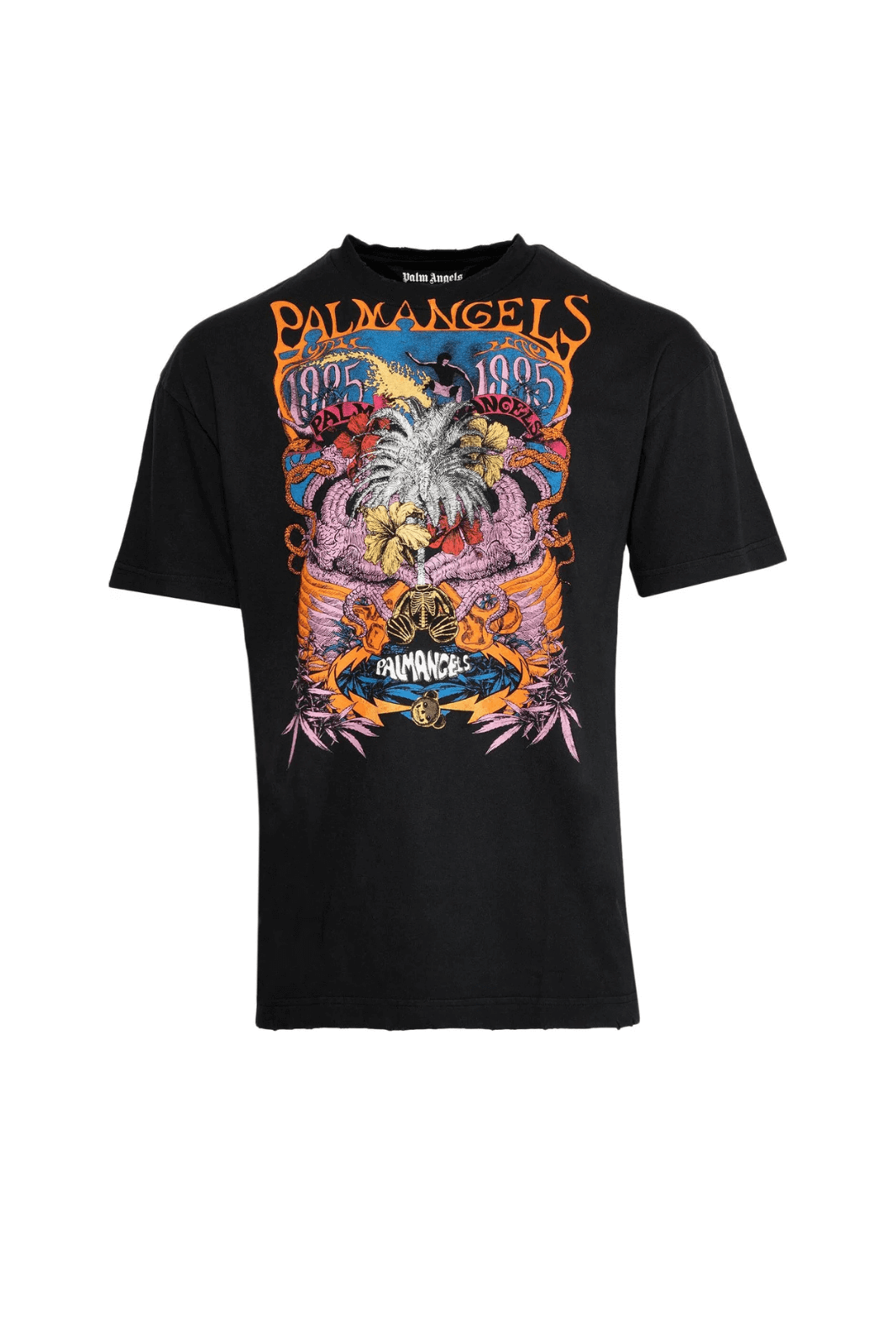 Palm Angels Palm Concert Print T-Shirt Black Multicolor