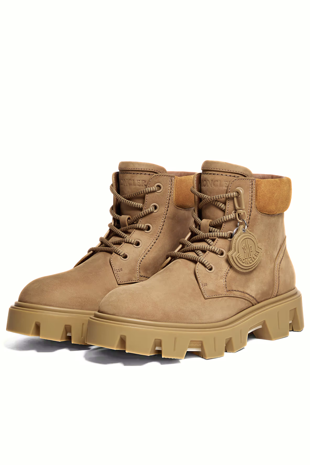 Moncler Peak City Nubuck & Suede Lace-Up Boots