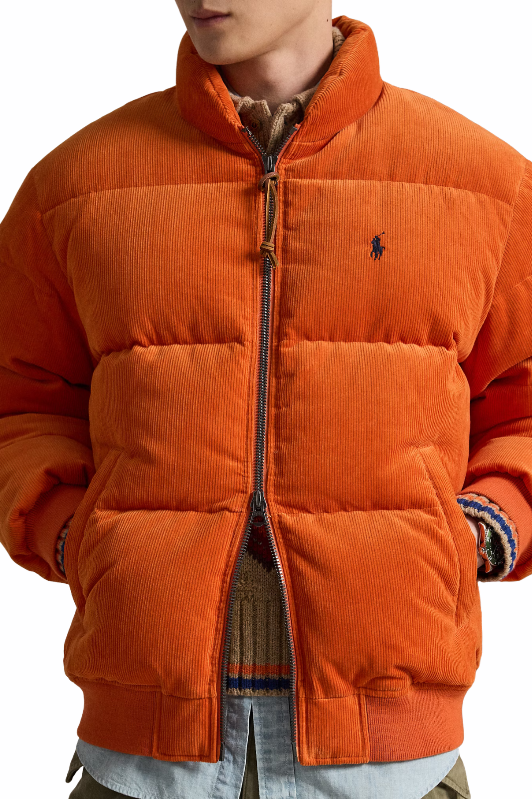 Polo Ralph Lauren The Wyoming Corduroy Down Jacket College Orange