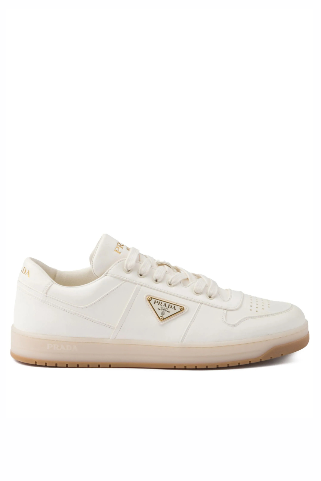 Prada Downtown leather Man White Sneakers