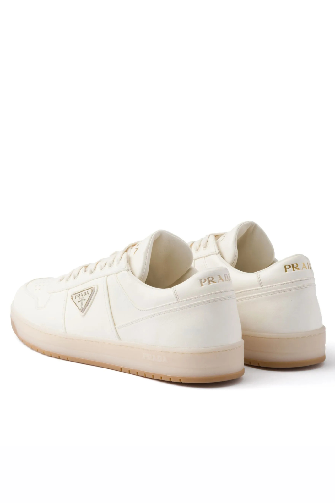Prada Downtown leather Man White Sneakers