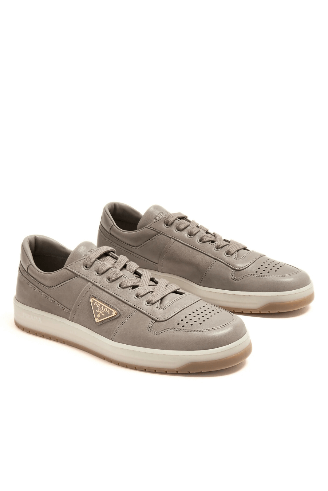 Prada Downtown leather man sneakers Beige