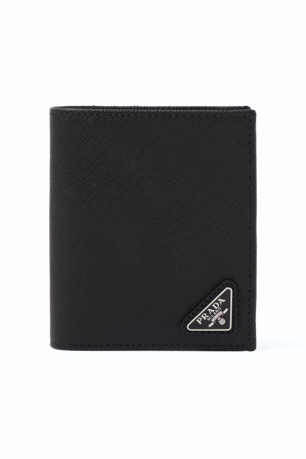 Prada Logo Saffiano leather wallet Black