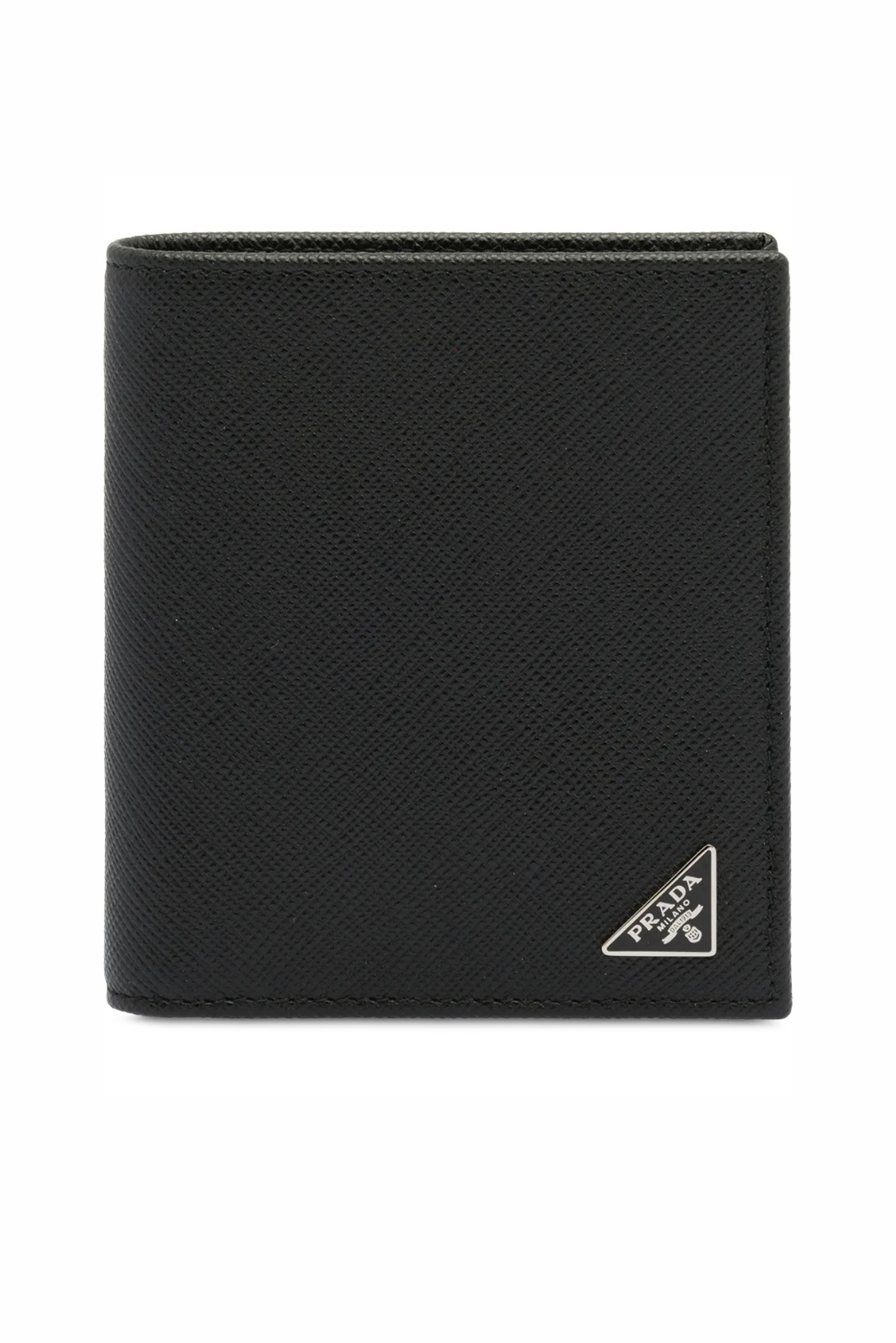 Prada Logo Saffiano leather wallet Black