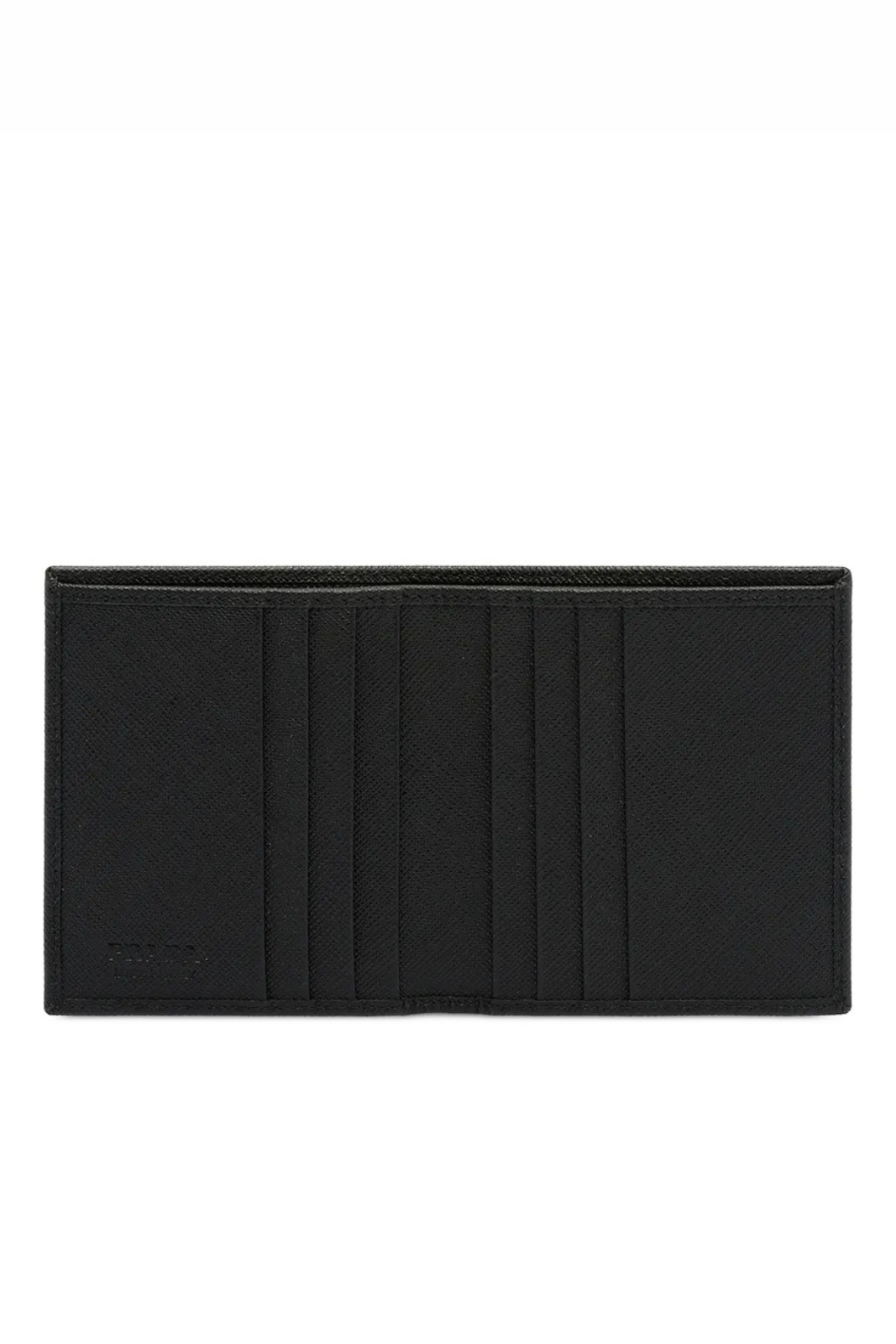 Prada Logo Saffiano leather wallet Black