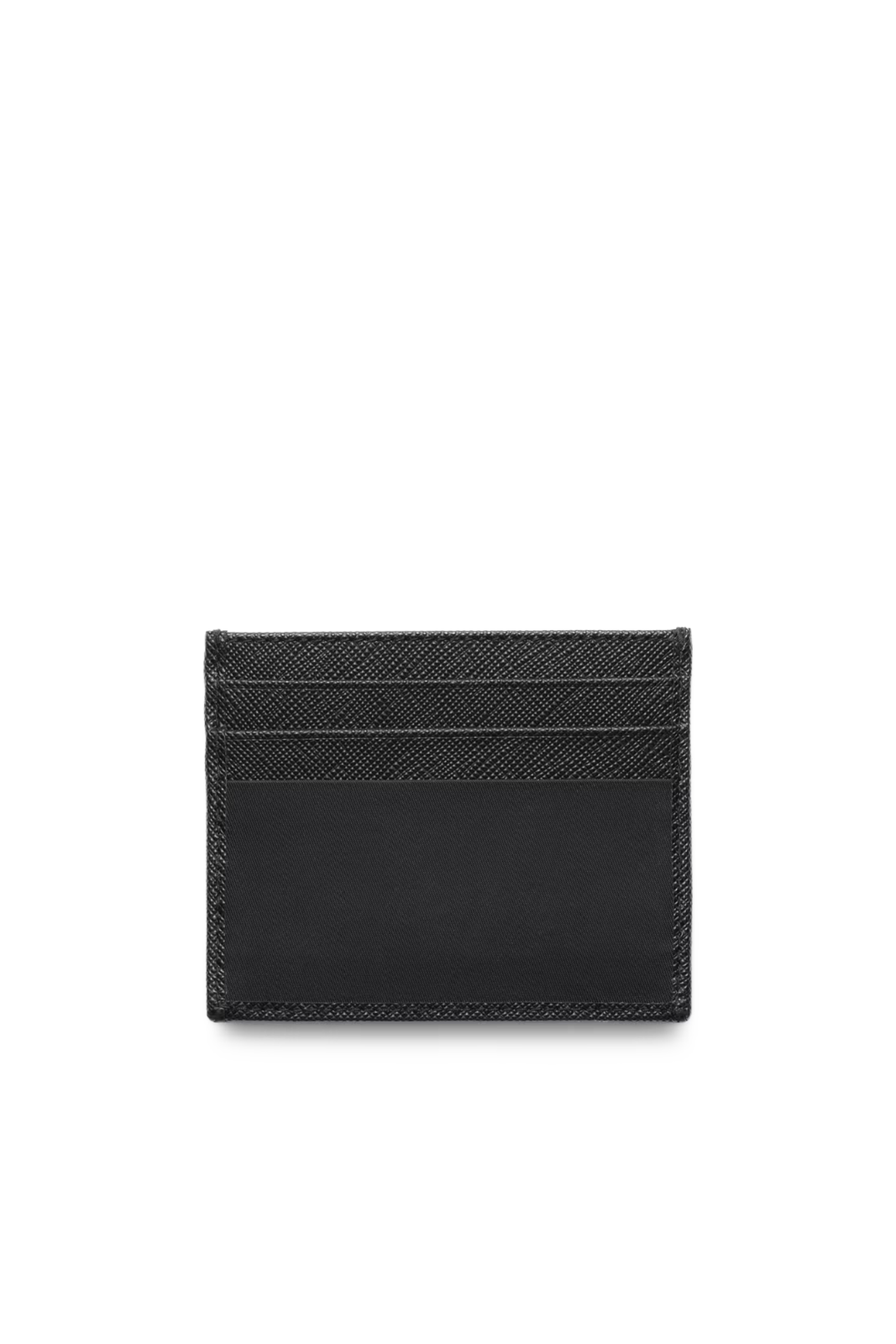 Prada Re-Nylon and Saffiano leather card holder Negru