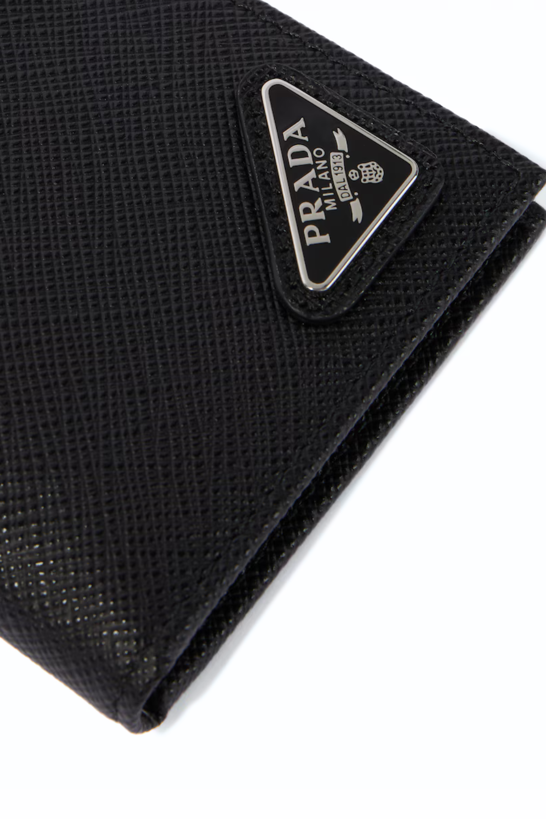 Prada Saffiano leather card holder Black