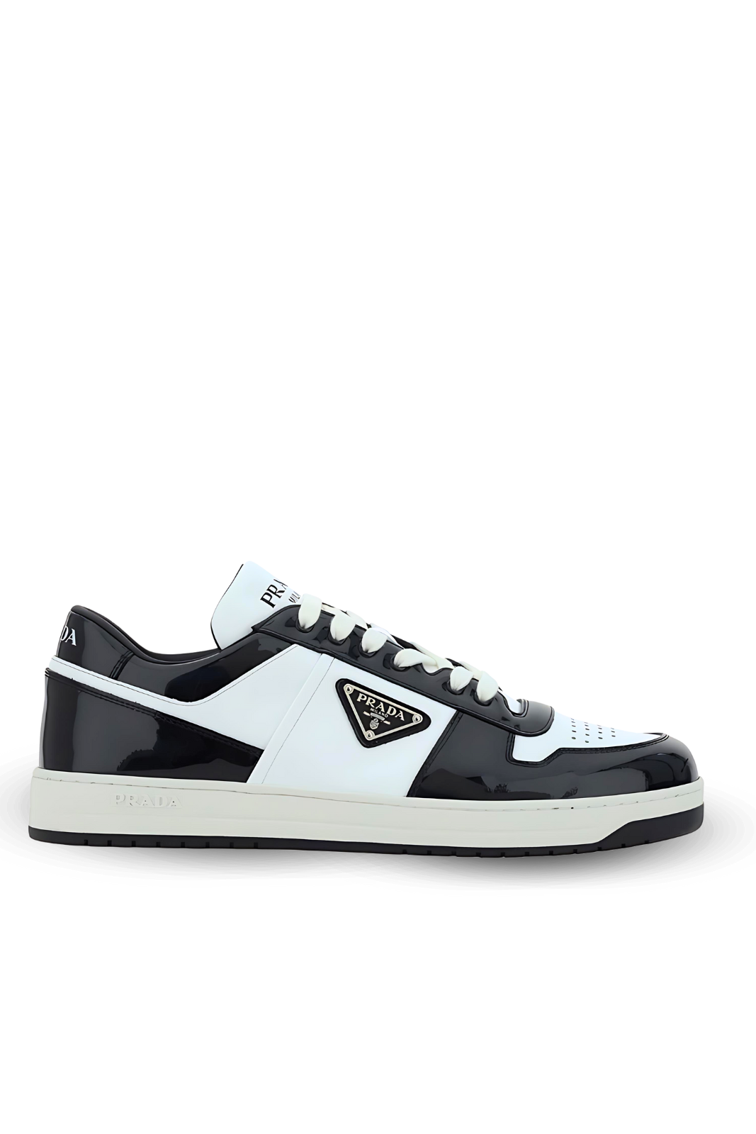 Prada Two-Tone Leather Downtown Sneakers | Exclusiv la