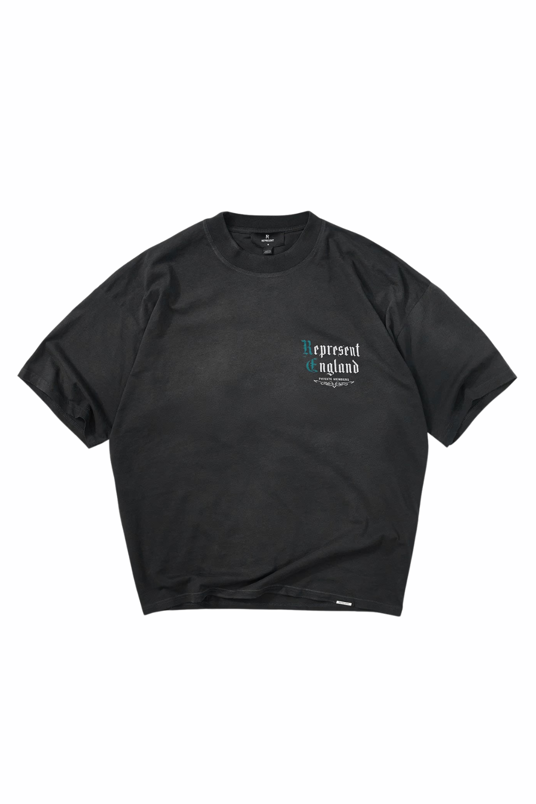 Represent Private Members T-Shirt in Stained Black