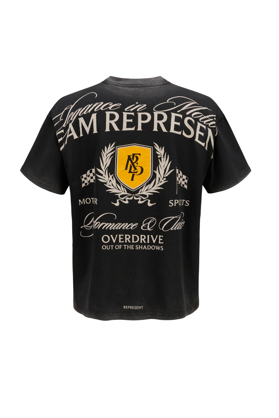 Represent  Crest Logo Cotton T-Shirt Dark Grey