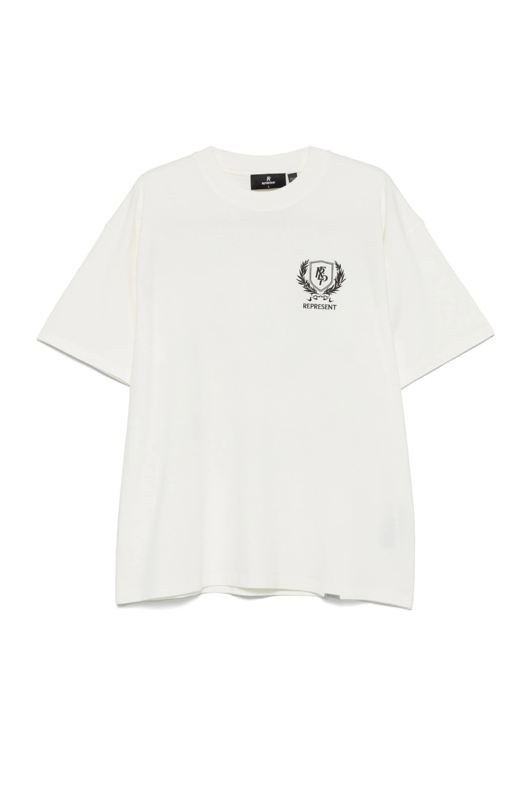 Represent Crest Logo Cotton T-Shirt White