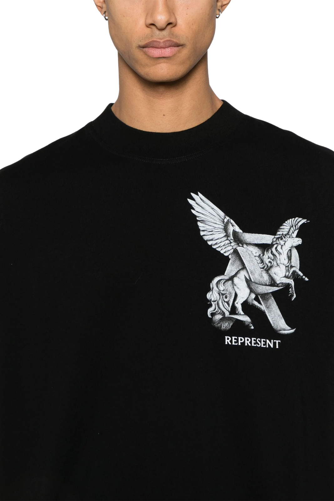 Represent Elegance In Motion Black T-shirt for men