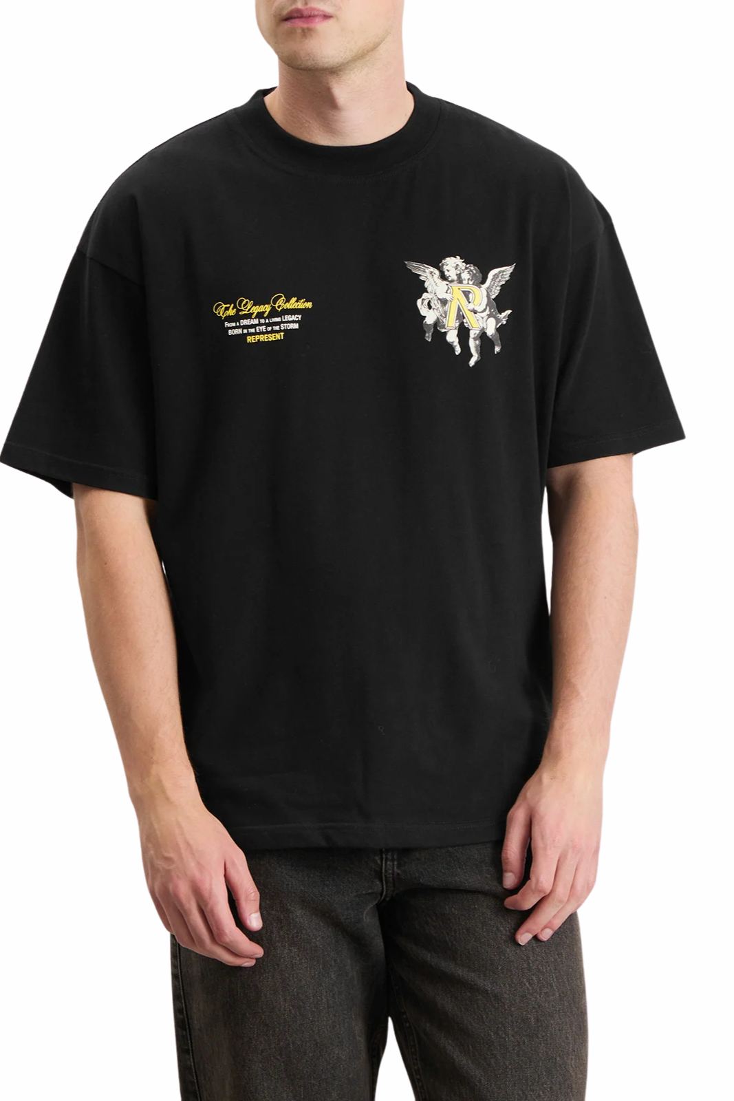 Represent Legacy Cherubs T-Shirt Jet Black