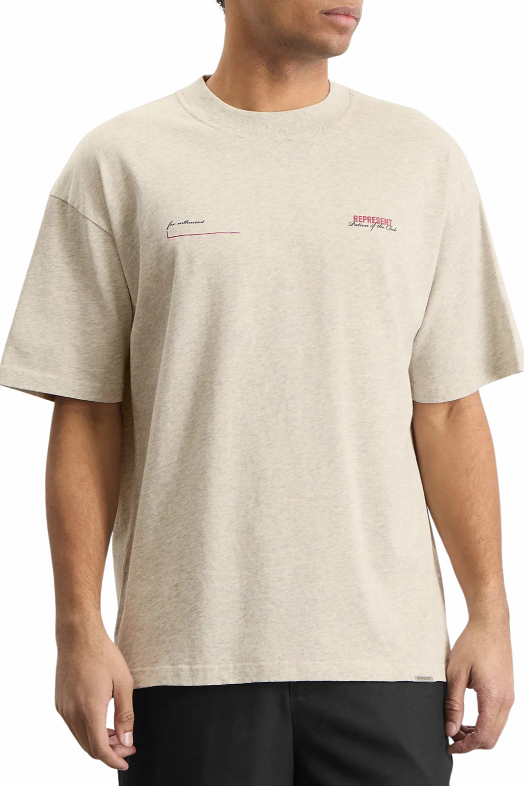 Represent Patron Of The Club T-Shirt Cream Marl