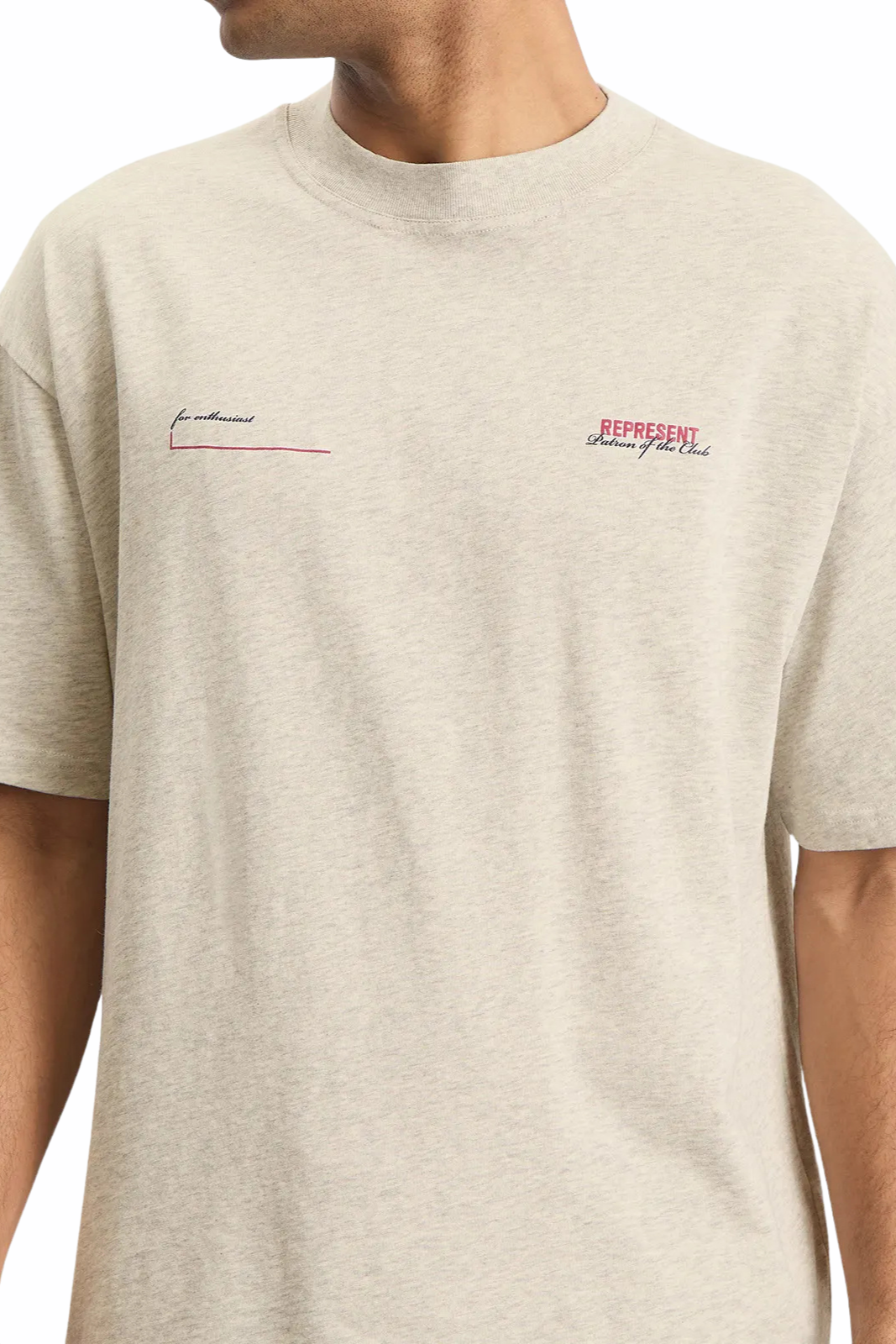 Represent Patron Of The Club T-Shirt Cream Marl