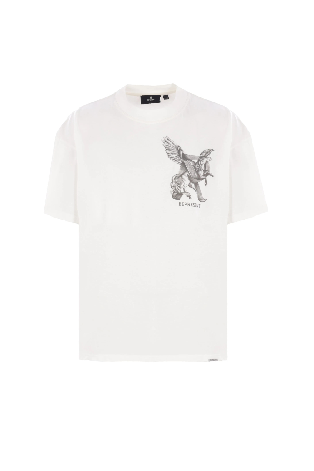 Represent printed T-shirt Elegance in motion White