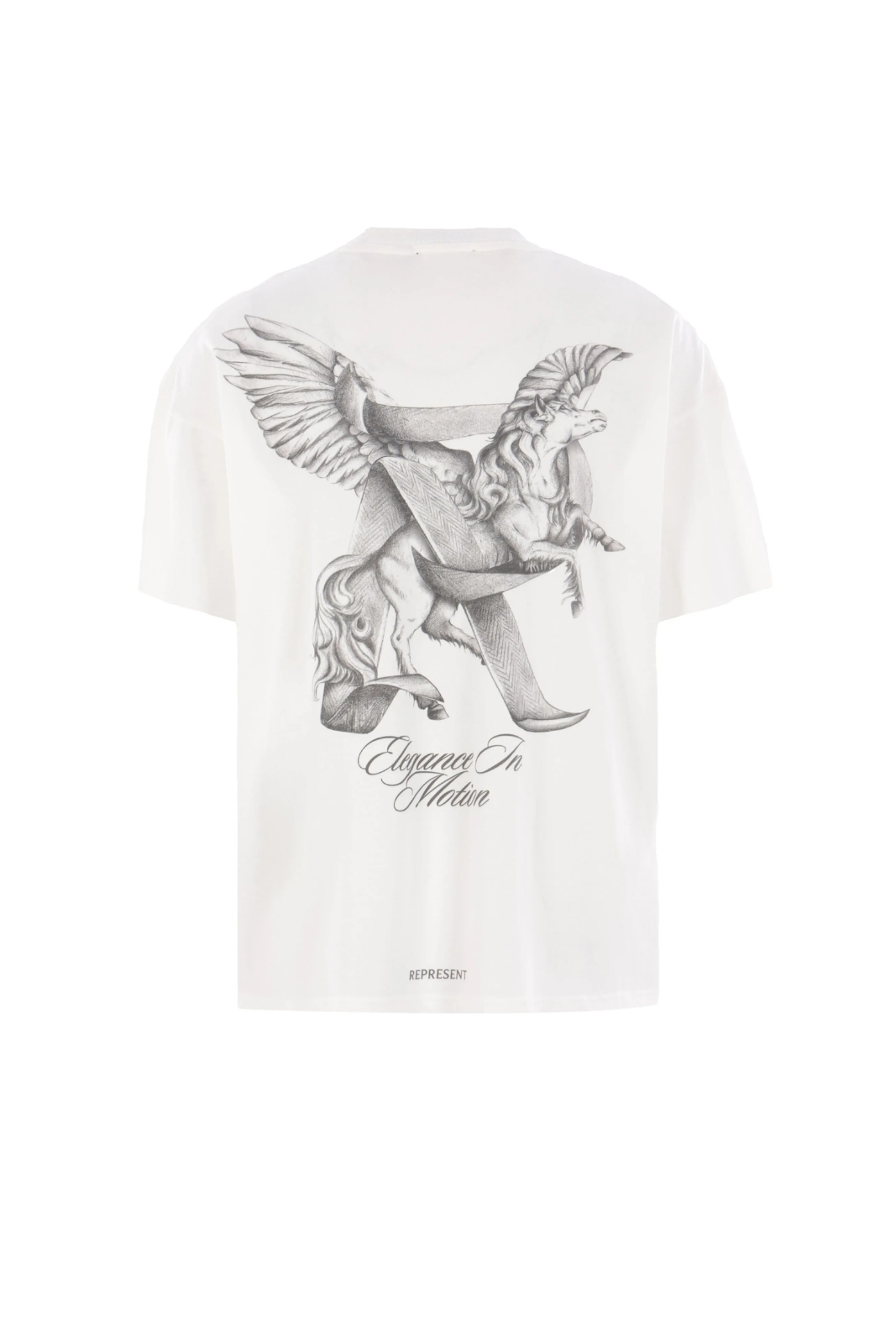 Represent printed T-shirt Elegance in motion White