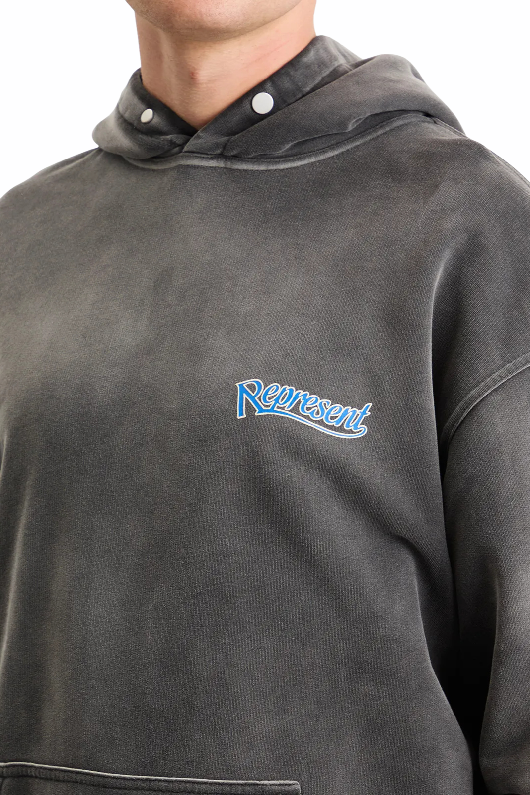 Represent Showcasing Hoodie Stained Black