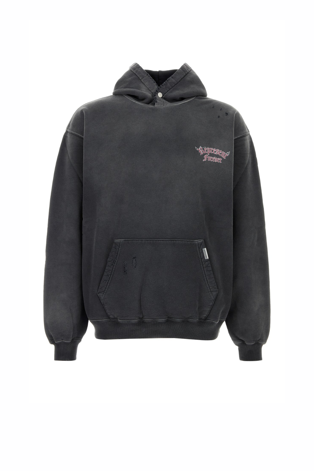 Represent Duality Hoodie Slate cotton sweatshirt Grey