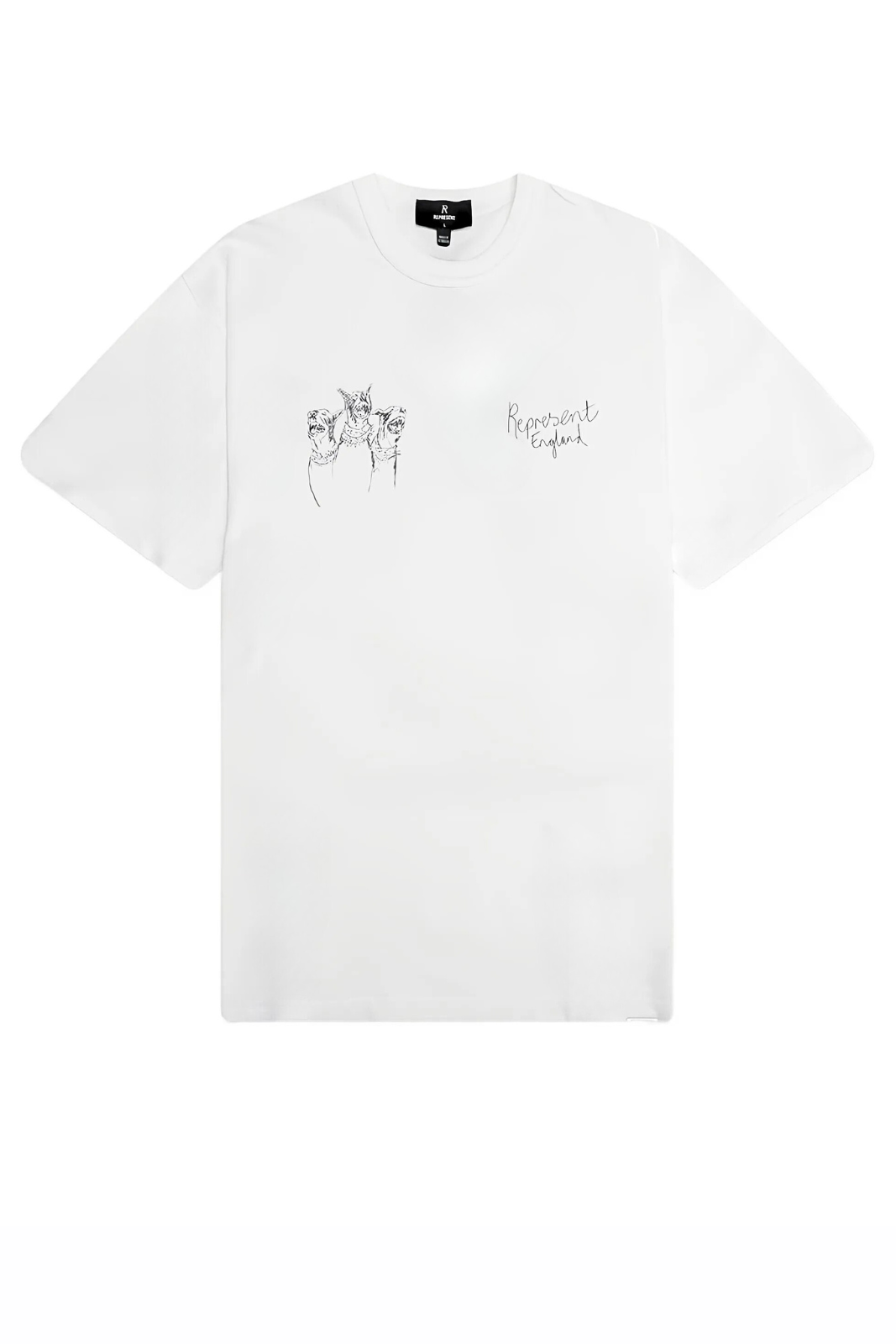 Represent Thoroughbred Dog hand-drawn T-shirt White