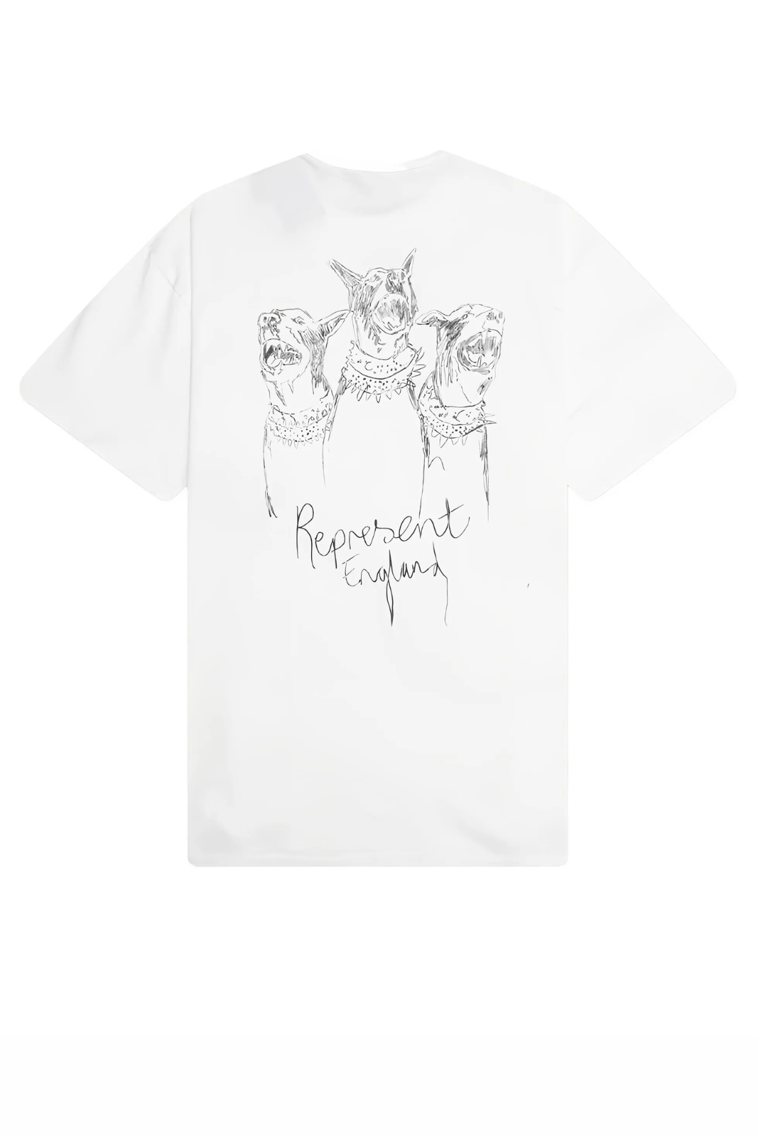 Represent Thoroughbred Dog hand-drawn T-shirt White