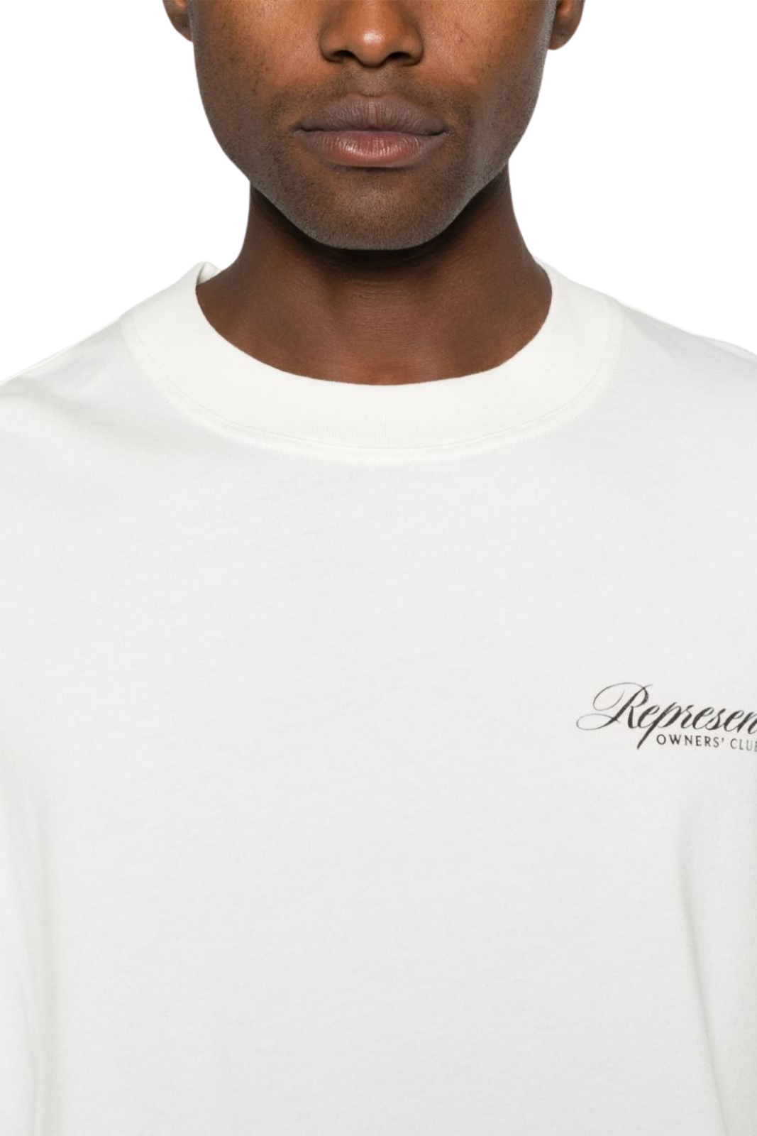 Represent White Owners Club Script T-shirt