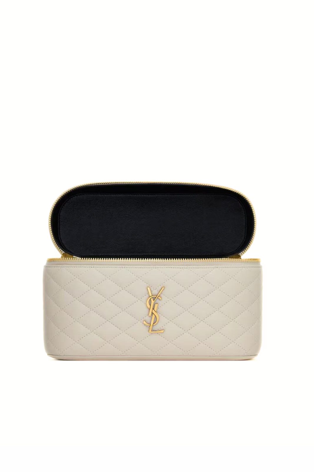 Saint Laurent Gaby Large Vanity Bag in Lambskin White