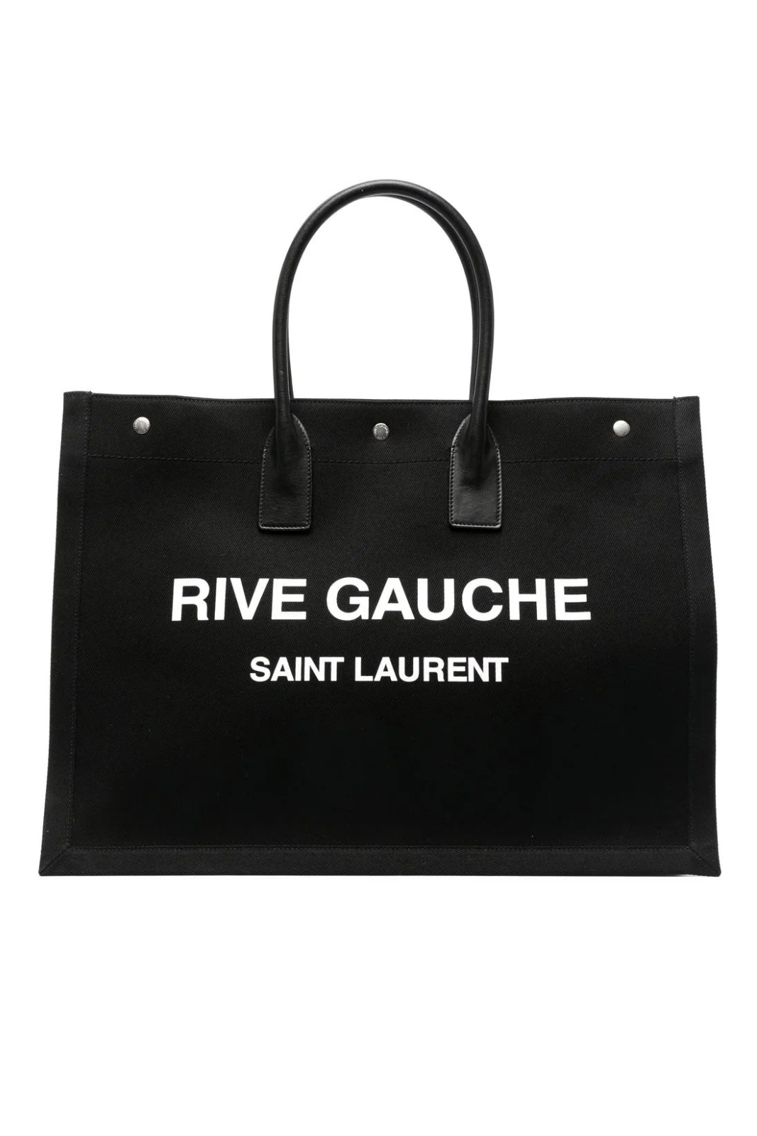 Saint Laurent large Rive Gauche tote bag Black white