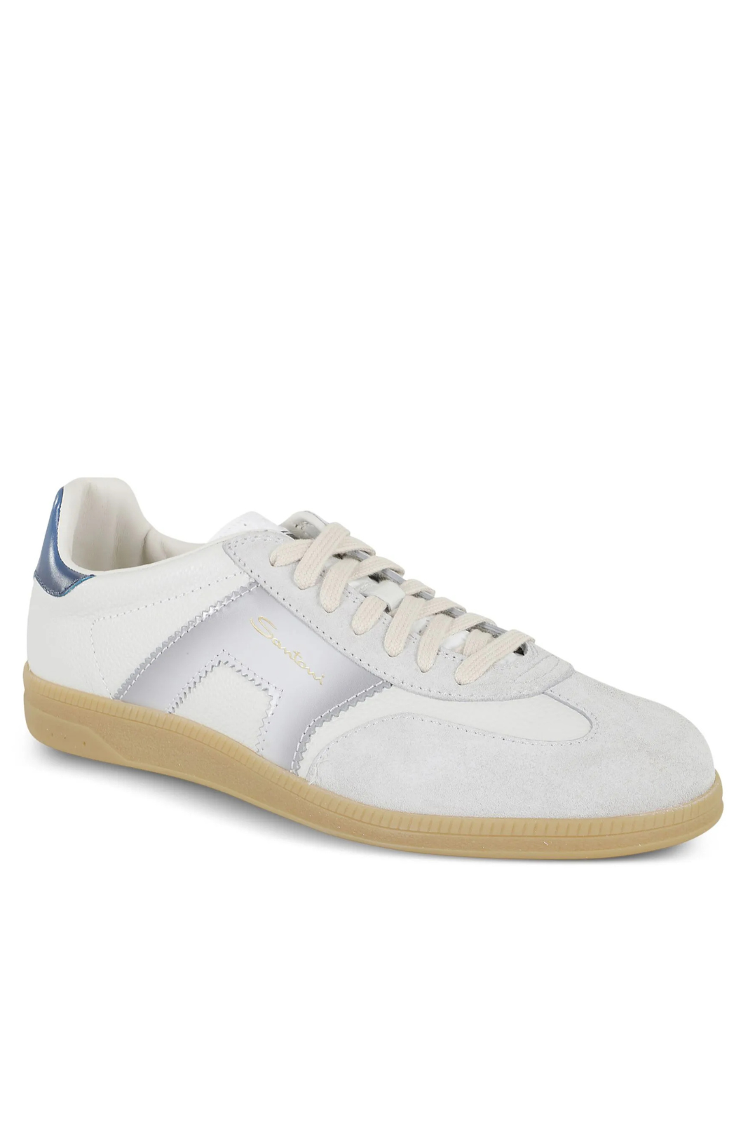 Santoni DBS Oly Man Sneakers White Blue