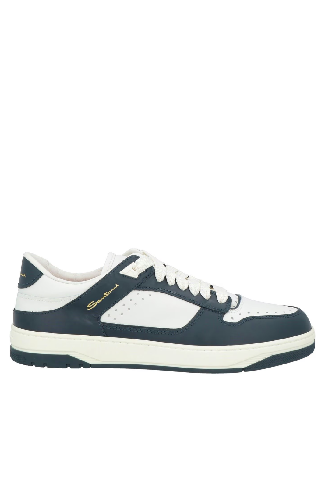 Santoni Low-top Man Sneakers White Blue