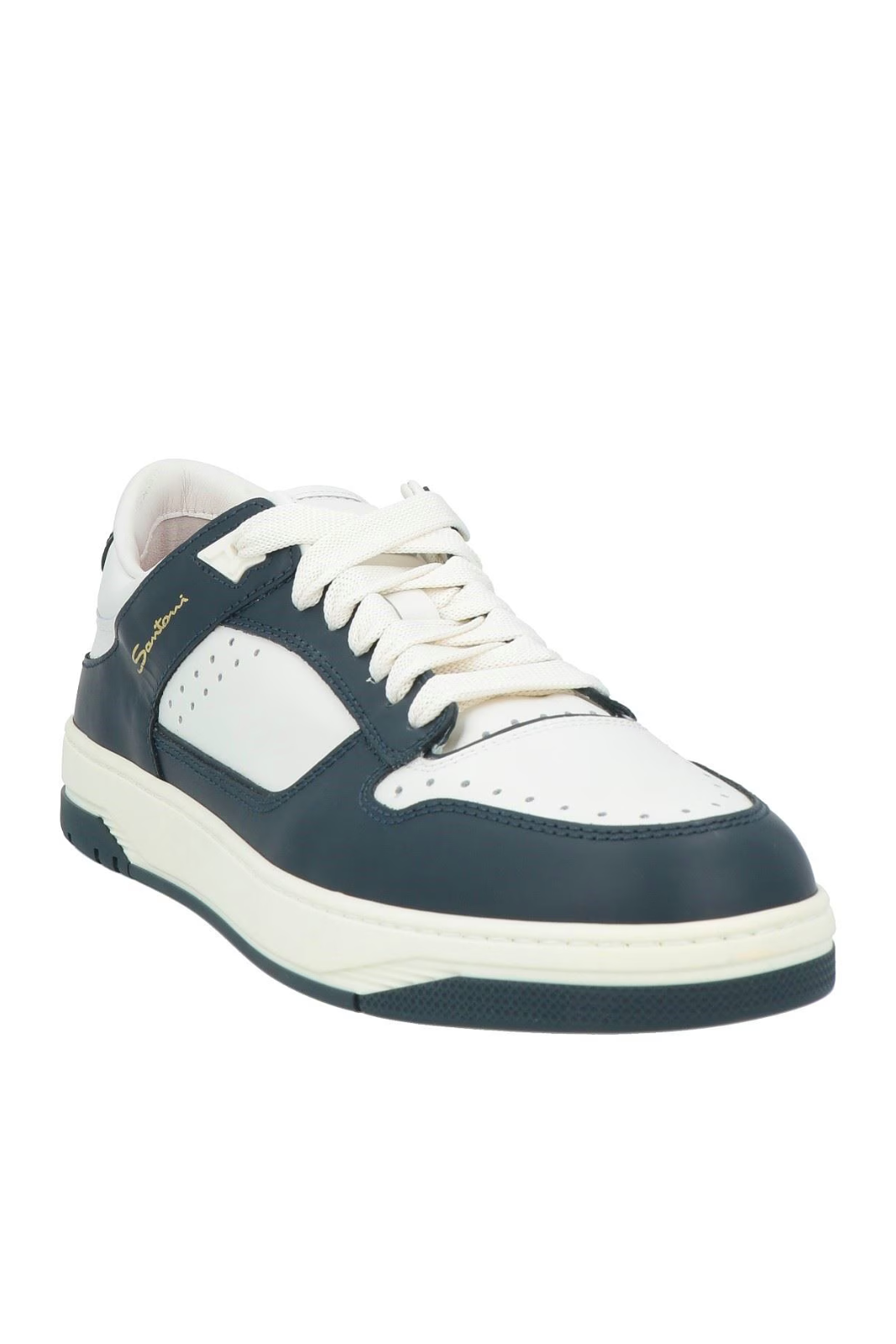 Santoni Low-top Man Sneakers White Blue