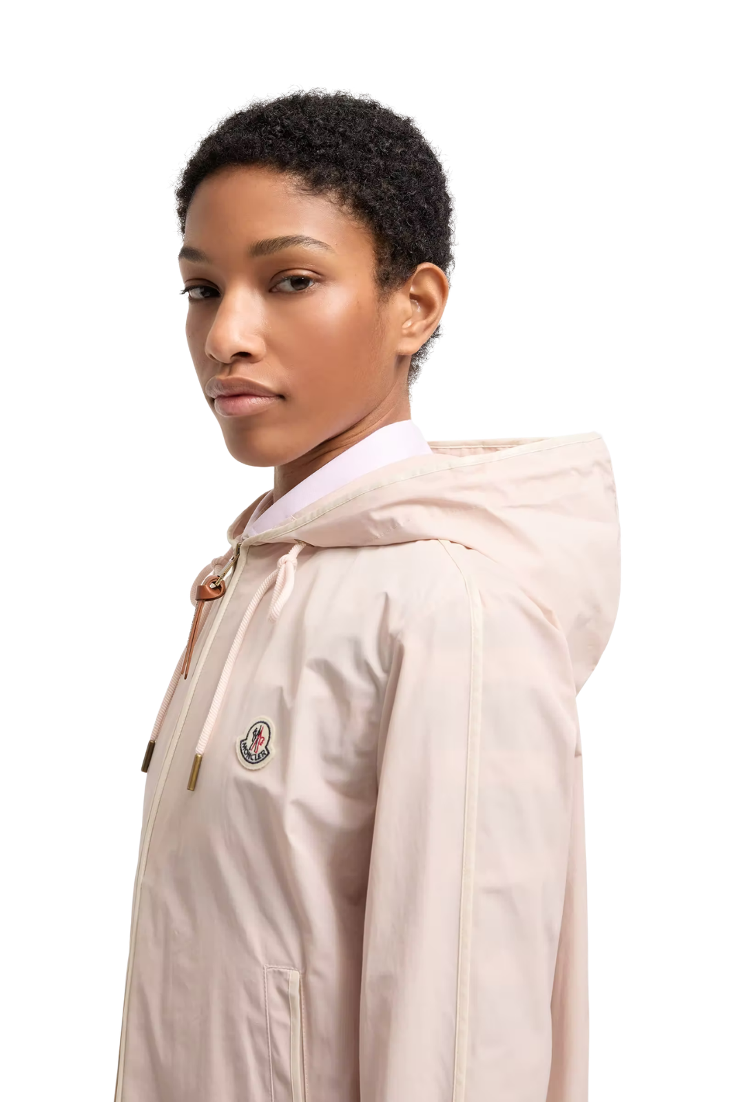 Moncler Sarracenia Hooded Pink Women Jacket