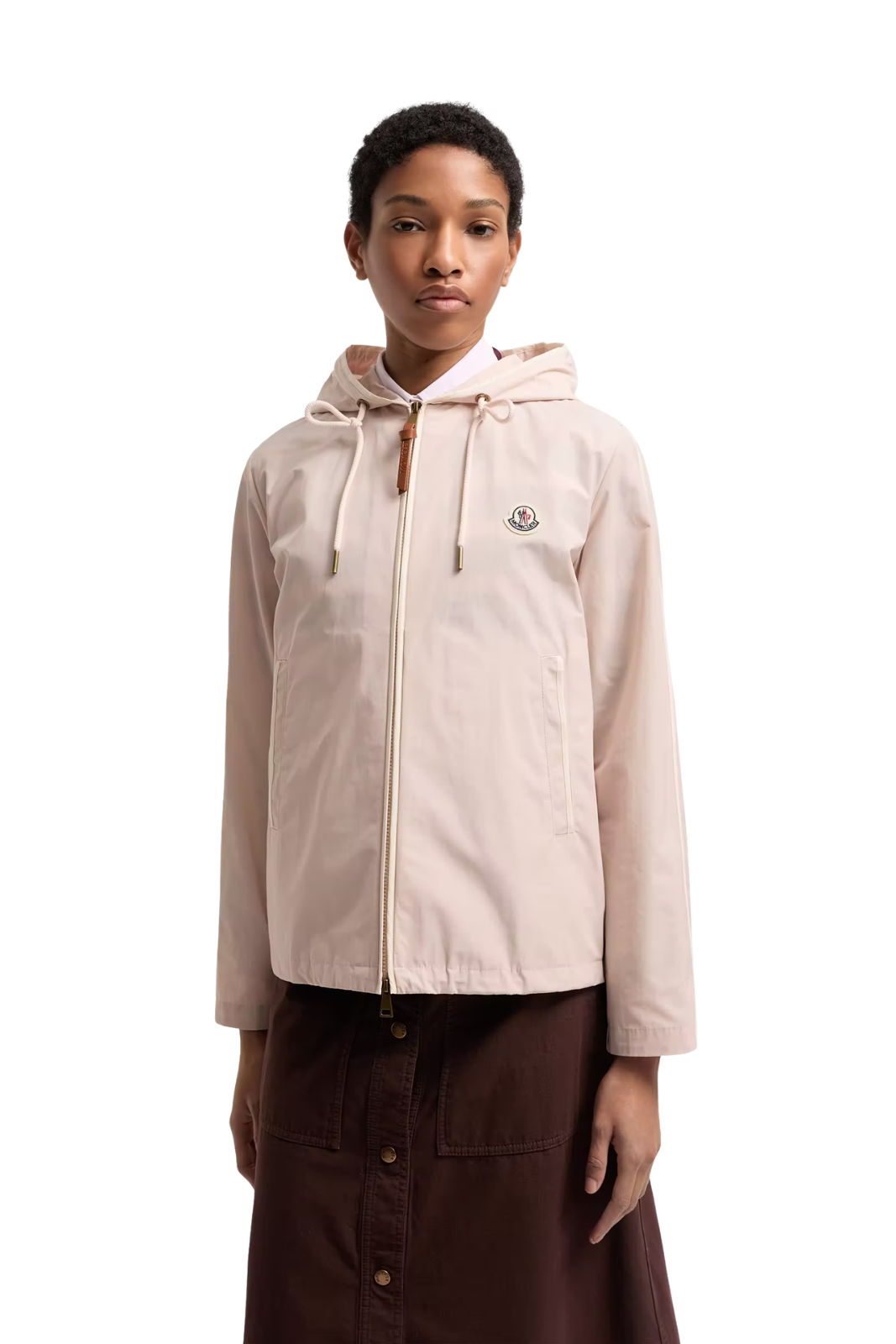 Moncler Sarracenia Hooded Pink Women Jacket