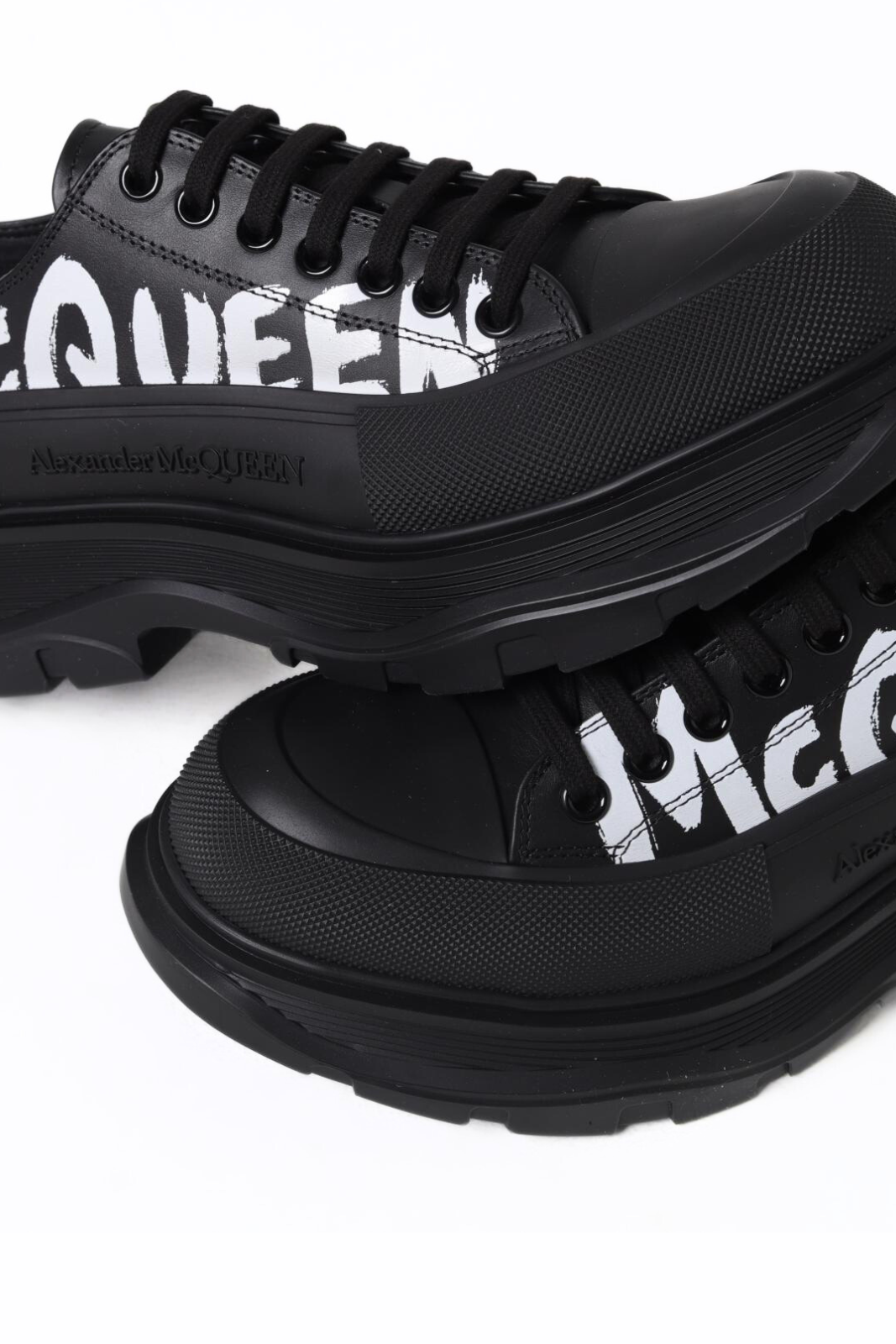 Alexander McQueen Tread Slick Graffiti sneakers in nappa leather