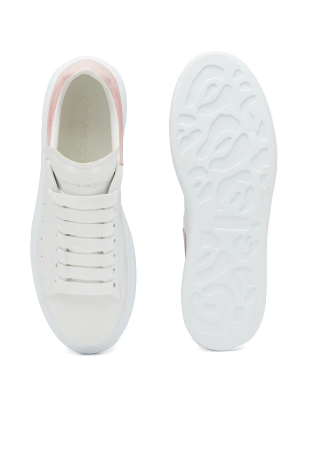 Alexander McQueen Sneakers Oversized Croco white pink