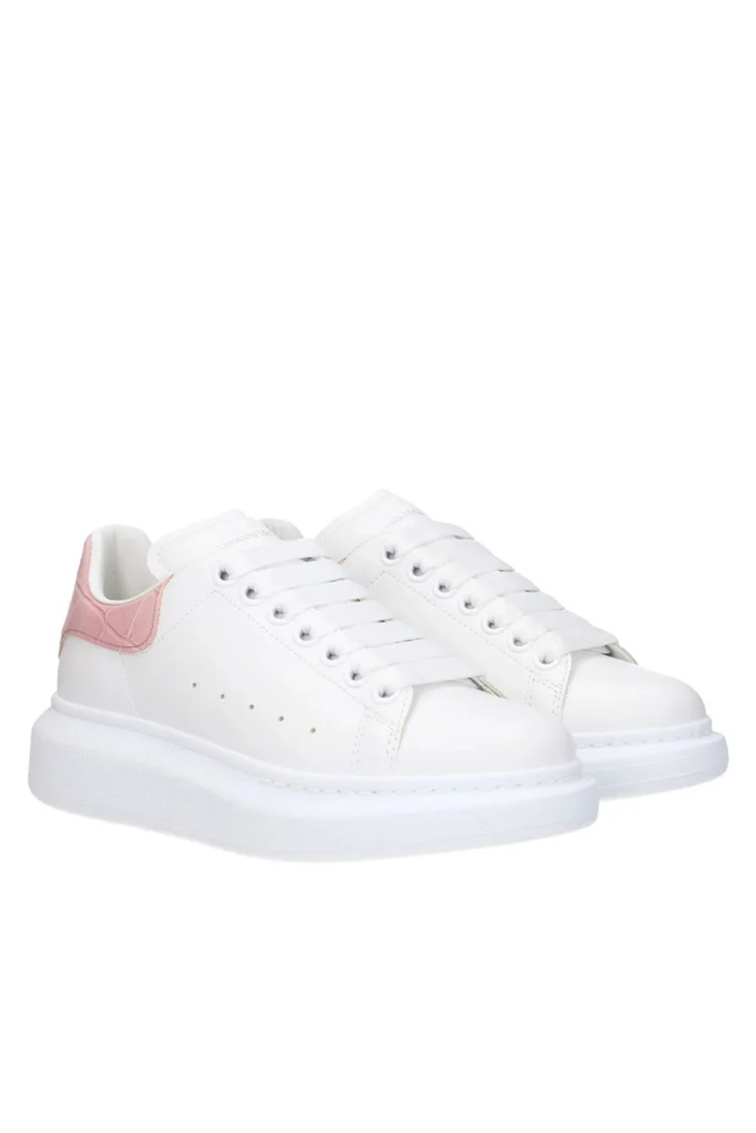 Alexander McQueen Oversized Croc Pink White Woman Sneakers