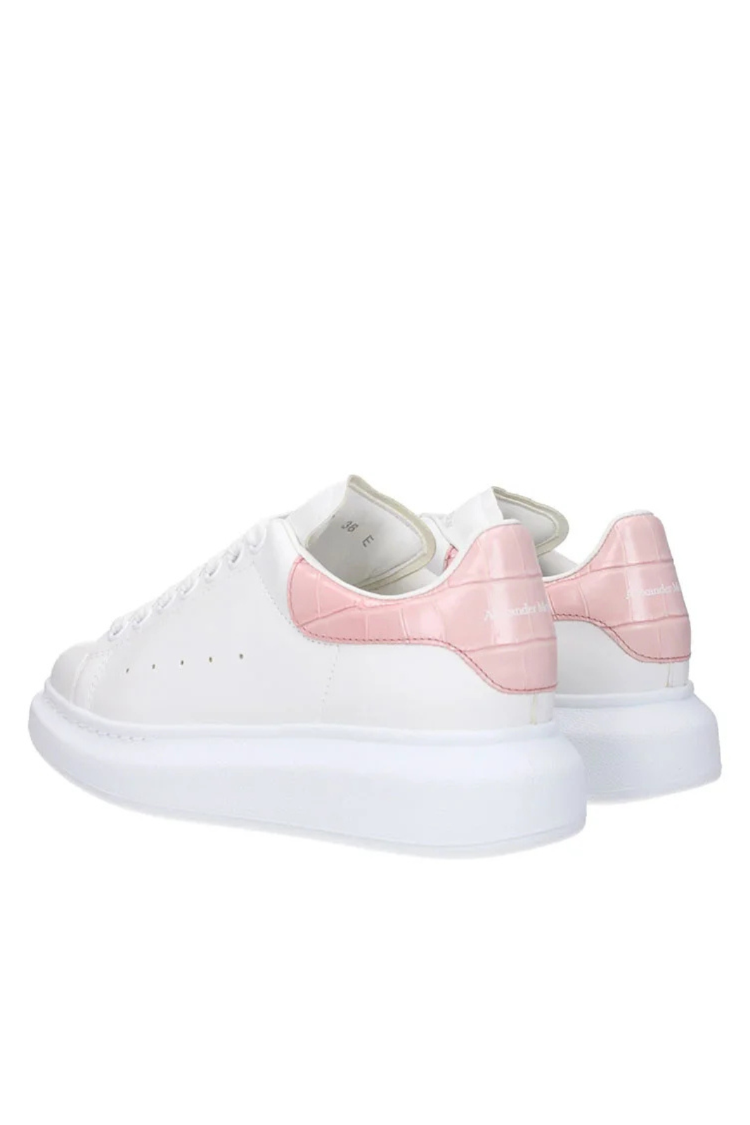 Alexander McQueen Oversized Croc Pink White Woman Sneakers