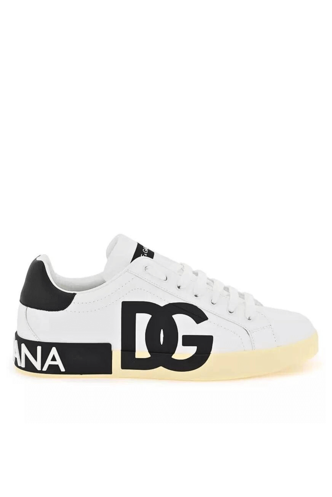 Dolce & Gabbana Portofino Low-Top Sneakers calfskin in white