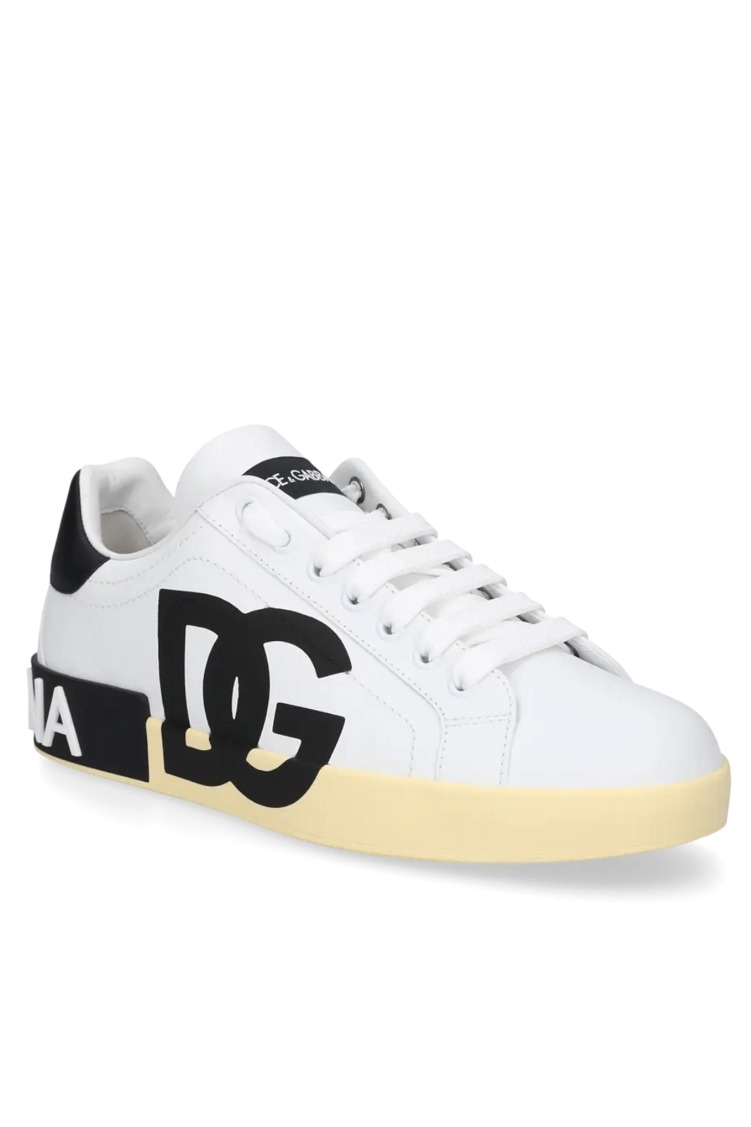 Dolce & Gabbana Portofino Low-Top Sneakers calfskin in white