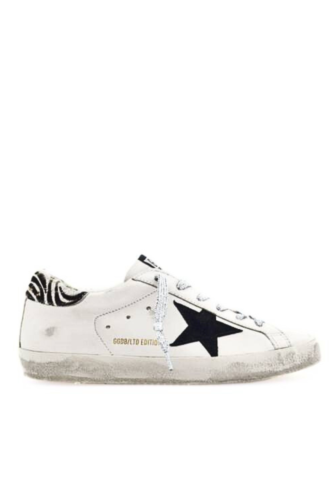 Golden Goose Super-Star Zebra Heel White