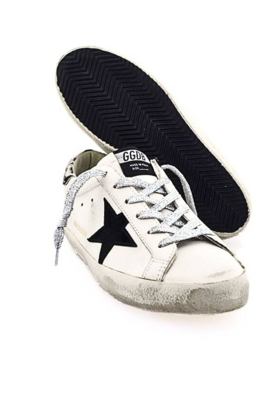 Golden Goose Super-Star Zebra Heel White