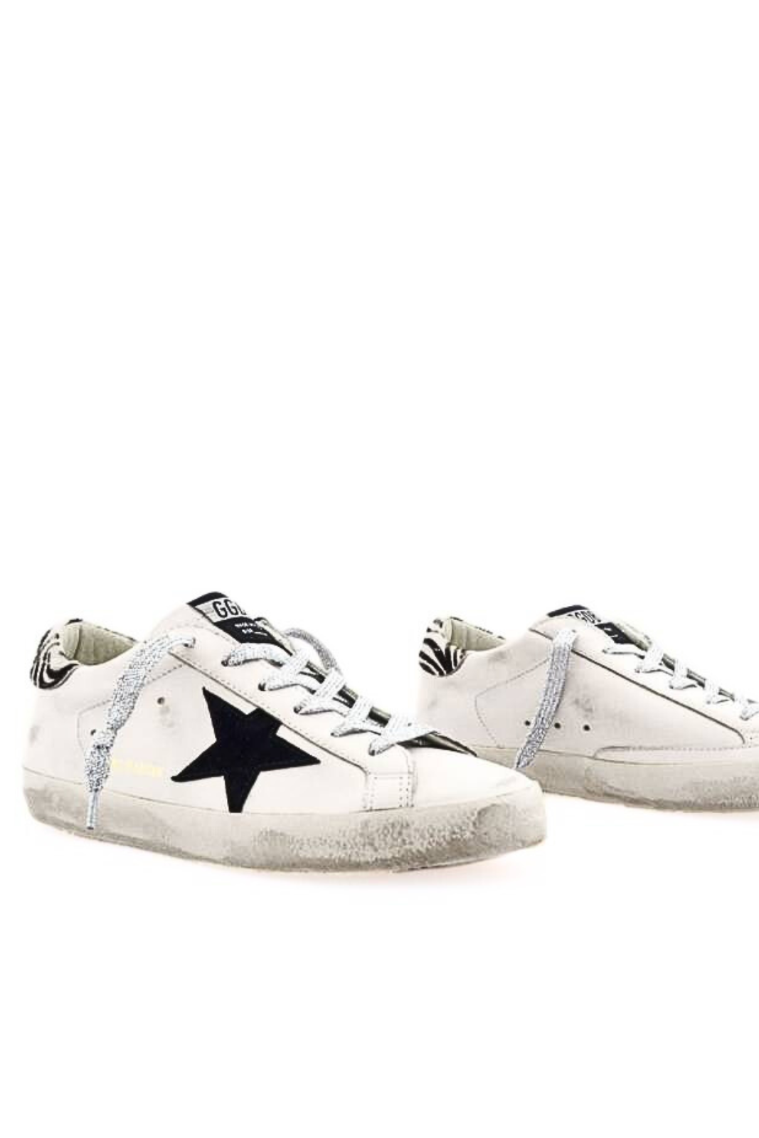 Golden Goose Super-Star Zebra Heel White
