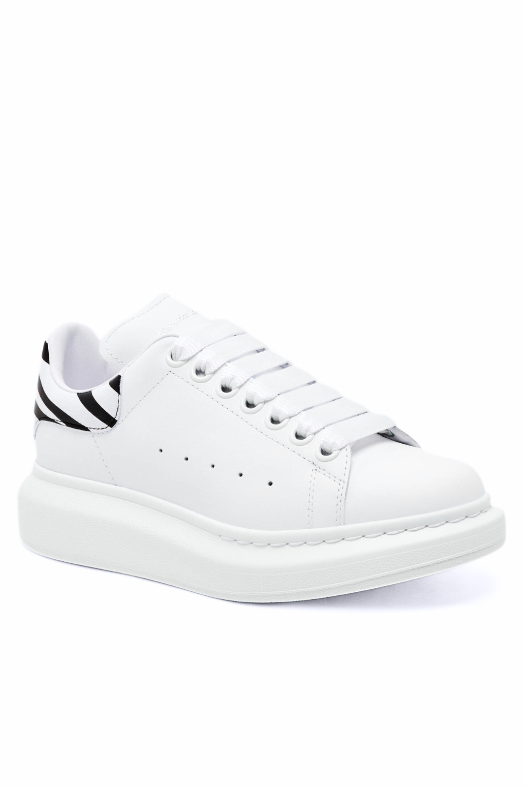 Alexander McQueen Oversized Sneakers Leather White Black
