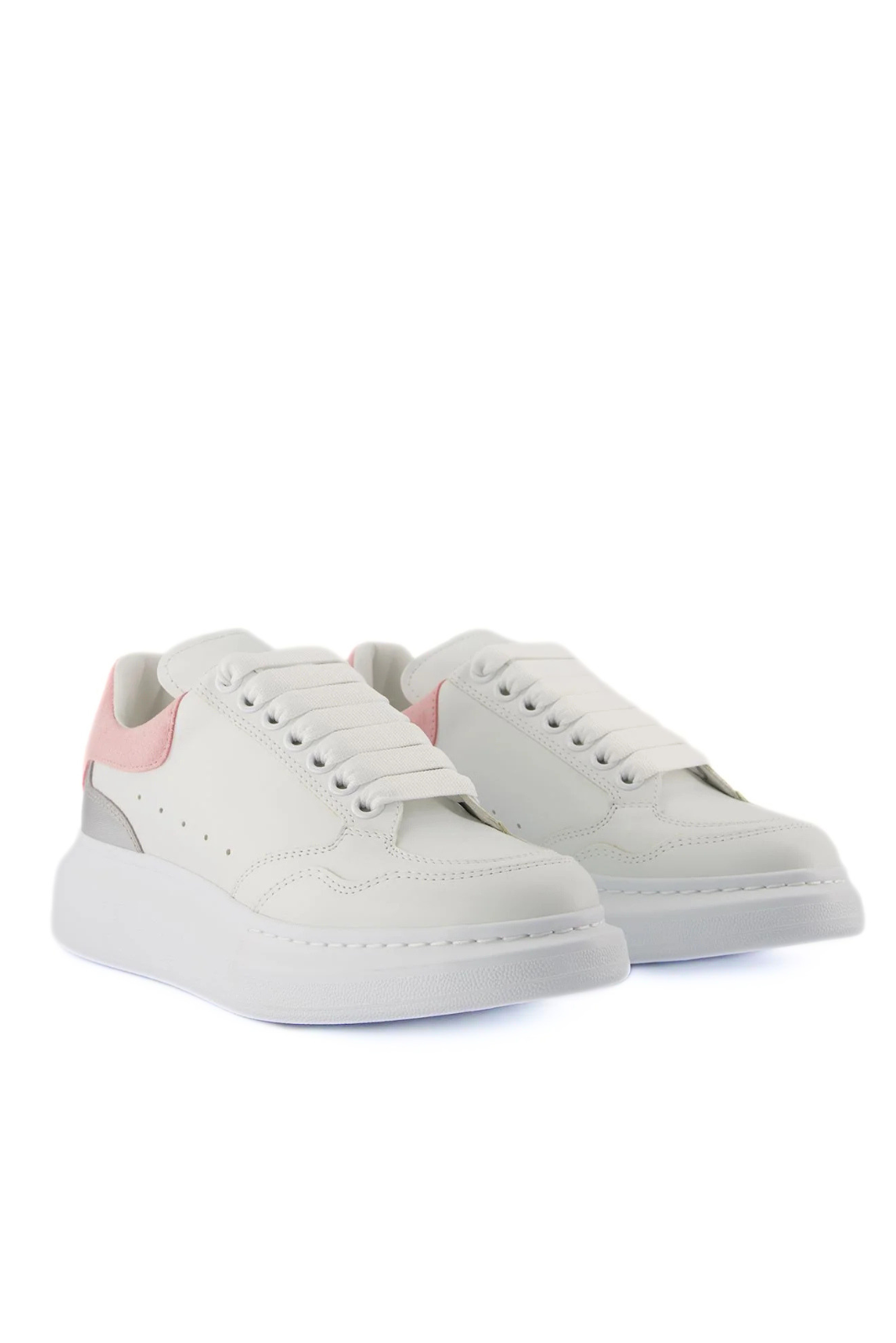 Alexander McQueen Oversized Sneakers Leather White Pink