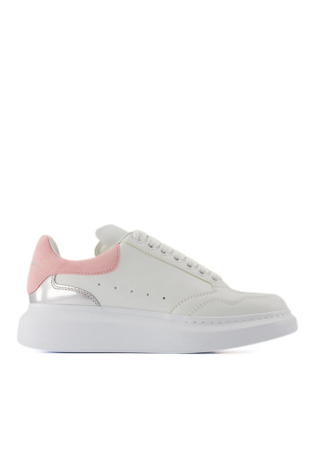 Alexander McQueen Oversized Sneakers Leather White Pink Man